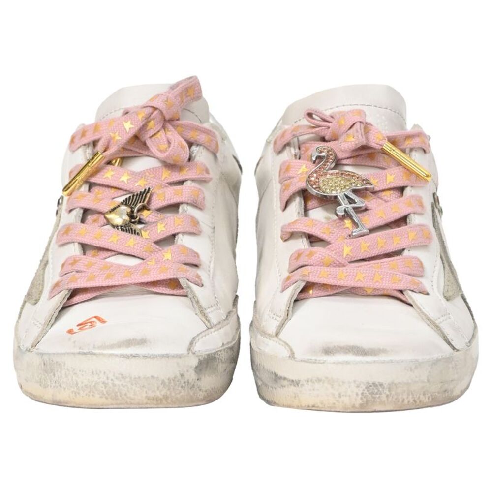 Golden Goose Superstar with Charms Low-Top Sneakers in White Leather - Picture 3 of 10